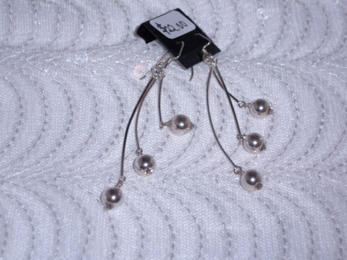 "Silver Ball Earrings"
