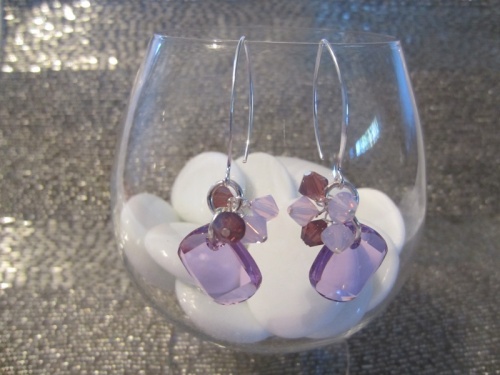 Purple Petal Earrings